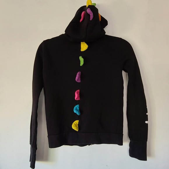 So So Happy Zip Up Black Hoodie Size Size XS - Picture 2 of 11